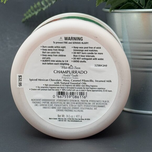 BBW Feliz Navidad Champurrado White Barn Bath & Body Works 3 Wick Candle - Picture 11 of 12